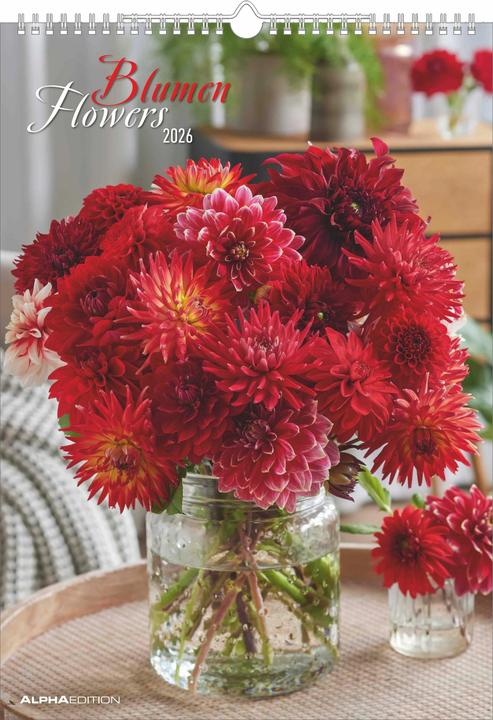 Immagine prodotto Alpha Edition Blumen 2026 - Bildkalender A3 (29,7x42 cm) - Flowers - mit Feiertagen (DE/AT/CH) - Wandkalender - (Copertina rigida, Tedesco)