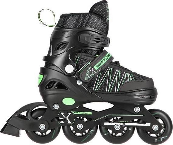 Nils Roller Skates/Hockey Skates NH11912 black-green - PU80 mm/82A (L 39-42) (40)