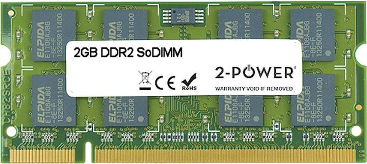 Produktbild 2-Power 2GB DDR2 800MHz SoDIMM (2 x 1GB, 800 MHz, DDR2-RAM, SO-DIMM)