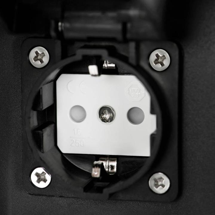 Actual product image Grafner Socket Pillar Black with 2 Outdoor Sockets Stainless Steel Garden Socket Energy Pillar