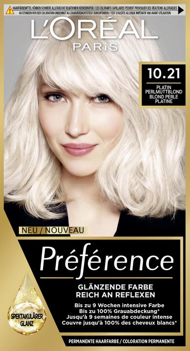L'Oréal Paris Preference Core (10.21 Platin Perlmuttblond, Blond perle platine)