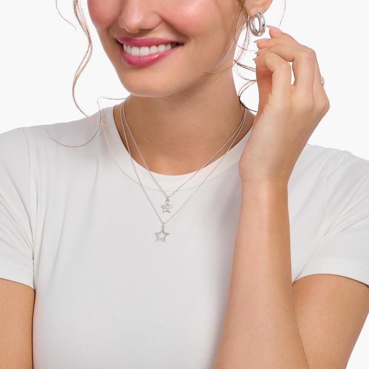 Immagine prodotto Thomas Sabo Catena con ciondolo a forma di stella in argento (Smalto a freddo, Argento 925, 38 - 45 cm)