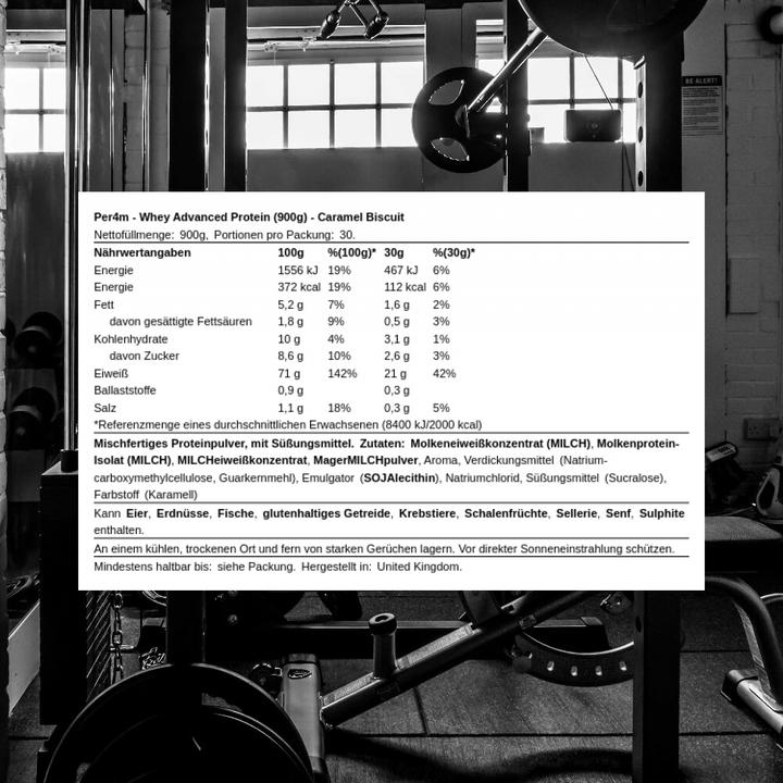 Actual product image Per4m Whey Advanced Protein (Caramel Biscuit, 1 pcs., 1069 g)
