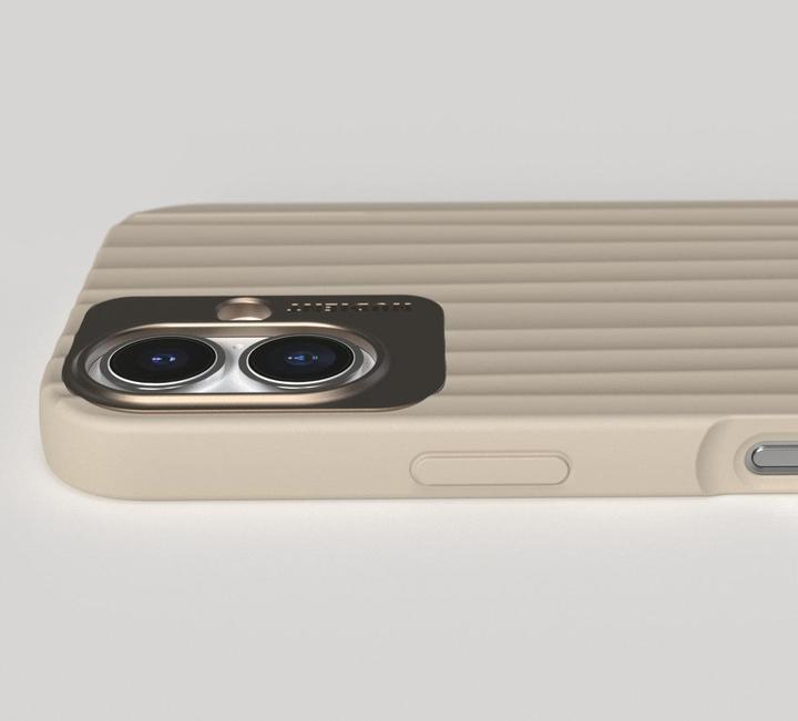 Actual product image Nudient Back Cover Bold MagSafe iPhone 16 Linen Beige (Apple iPhone 16)