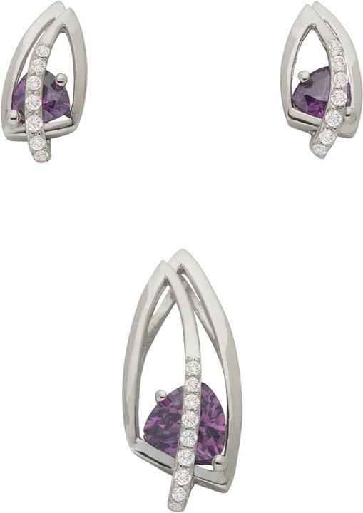 Bijou Classic Set Ohrschmuck und Anhänger (Silber)