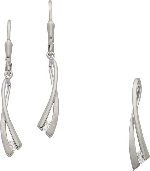 Bijou Classic Set Ohrschmuck und Anhänger (Silber)