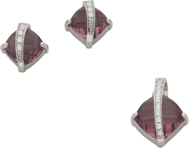 Bijou Classic Set Ohrschmuck und Anhänger (Silber)