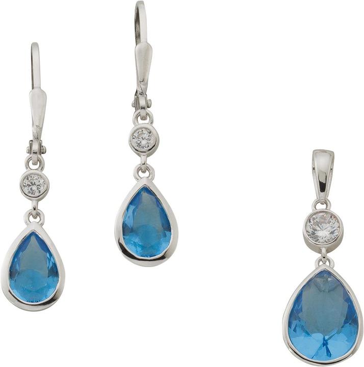 Bijou Classic Set Ohrschmuck und Anhänger (Silber)