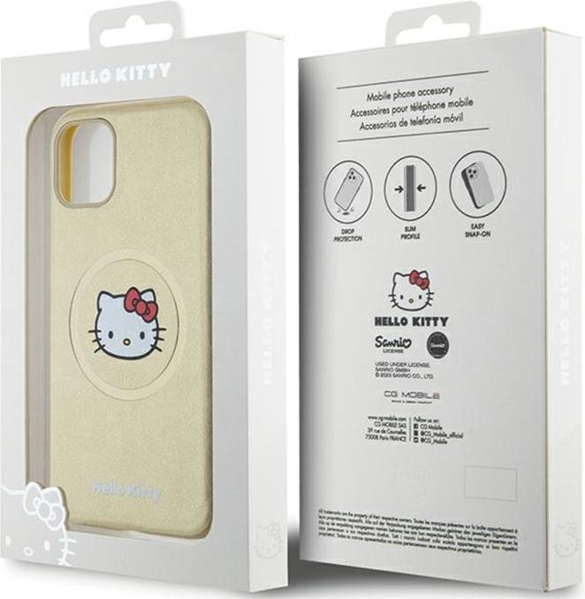 Produktbild Hello Kitty HKHMN61PGHCKD iPhone 11 / Xr 6.1" złoty/gold hardcase Leather Kitty Head MagSafe (Apple iPhone 11)