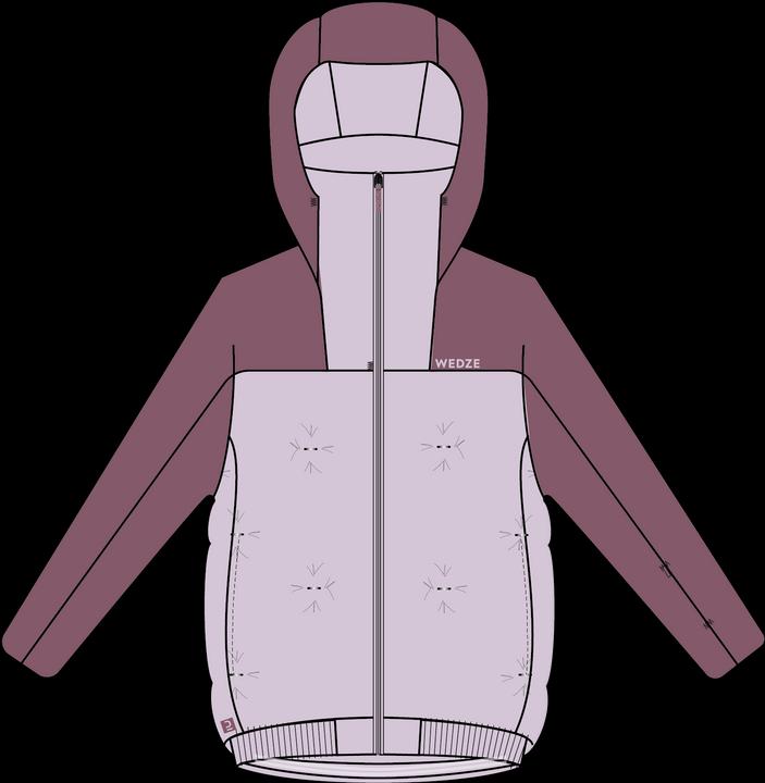Produktbild Wedze Skijacke Kinder wattiert warm wasserdicht - Piste 500 rosa (164)