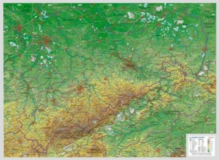 Produktbild Reliefkarte Sachsen klein 1 : 650.000