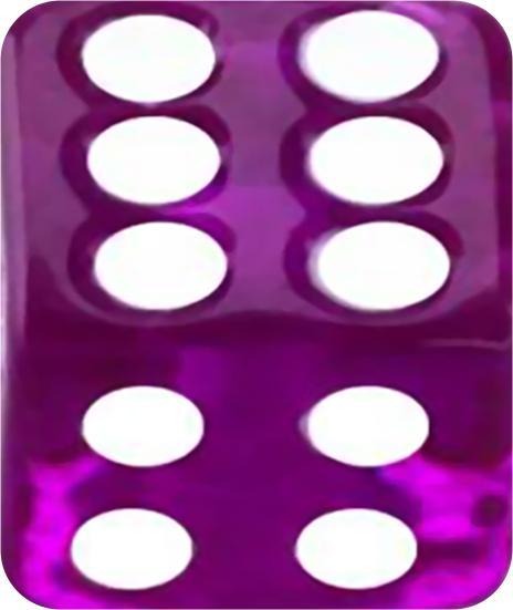 Star Piercing Micro Würfel violett transparent (ohne Messing, Acryl)