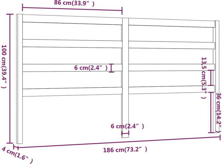 Produktbild VidaXL Batsheva (186 x 4 x 100 cm)