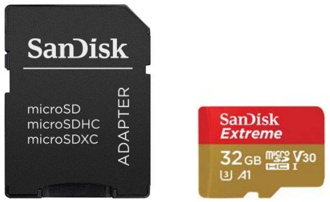 SanDisk microSDHC ActionSC 32GB 2x Extr.100MB (32 GB, microSDHC, U3, UHS-I)