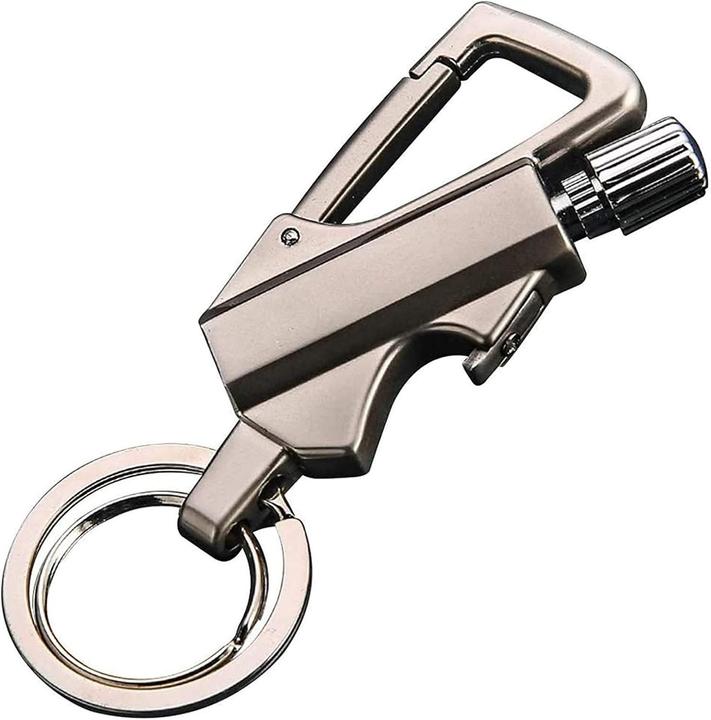 Swissdetector Briquet original - Silex - Allumette multifonction 3 en 1- Silver