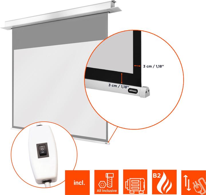 Produktbild Celexon Einbauleinwand Motor Professional + 180x135cm 4:3 (88.58", 4:3)