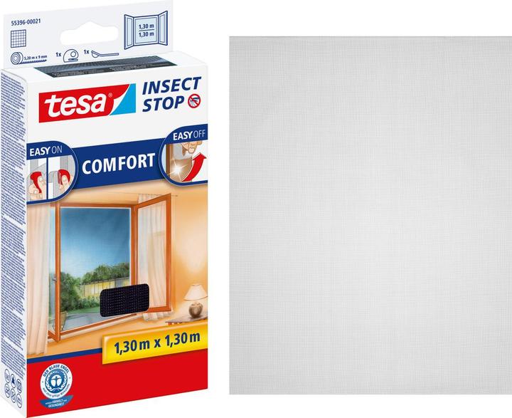 Immagine prodotto tesa Zanzariera COMFORT per finestre, con nastro velcro, autoadesiva, senza forare (130 x 130 cm)