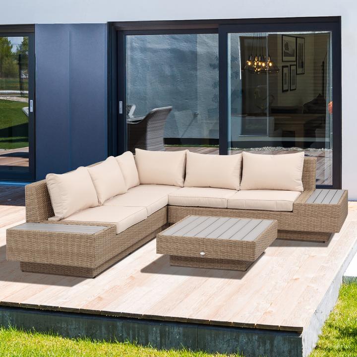 Produktbild Outsunny Luxus Polyrattan Loungeset