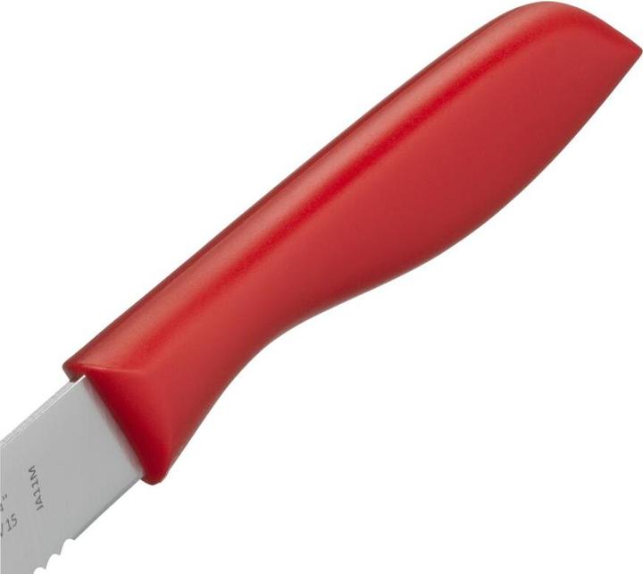 Produktbild WMF Brötchenmesser Frühstücksmesser Set 6tlg 23cm Wellenschliff ClassicLine rot (11 cm)