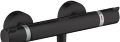 Actual product image hansgrohe Ecostat Comfort exposed shower thermostat (matt black)