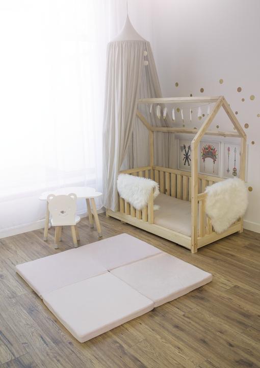 Actual product image Meowbaby Play Mat for Children, Square, Folding, Velor (120 x 120 cm)