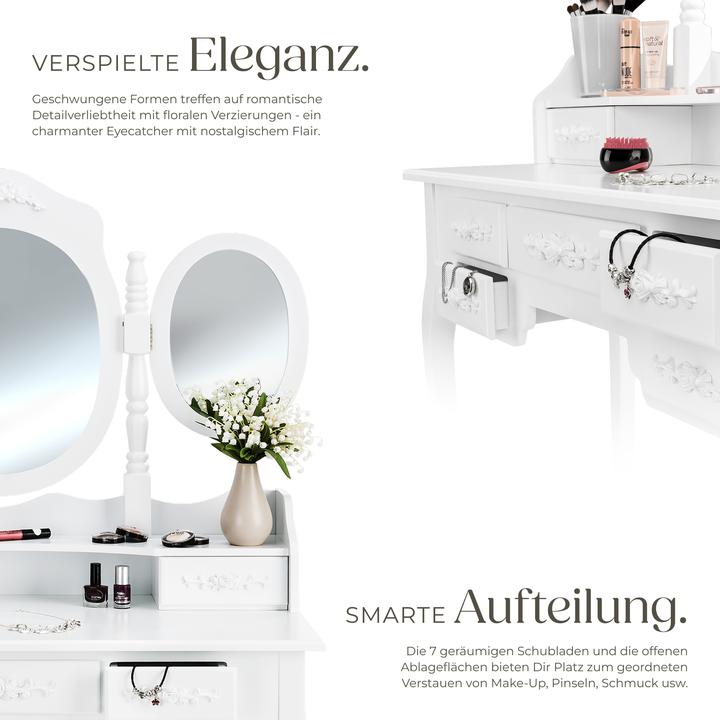 Actual product image tectake Dressing Table (90 x 40 x 145 cm)