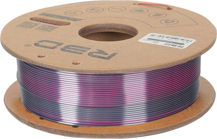Actual product image R3D eSilk Magic-PLA Rose Red Black Filament 1.75mm 1Kg (PLA, 1.75 mm, 1000 g, Multicoloured)