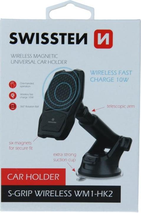 Immagine prodotto Swissten Supporto per auto + caricatore QI