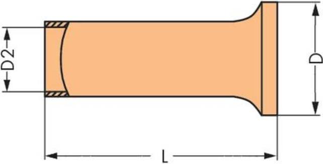 Actual product image Wago 216-151 Wire end ferrule 0.25 mm² Uninsulated metal 1000 pcs.