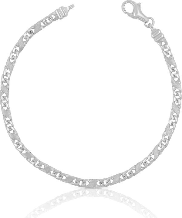 Muau 8er-Kette (19 cm, Weissgold)