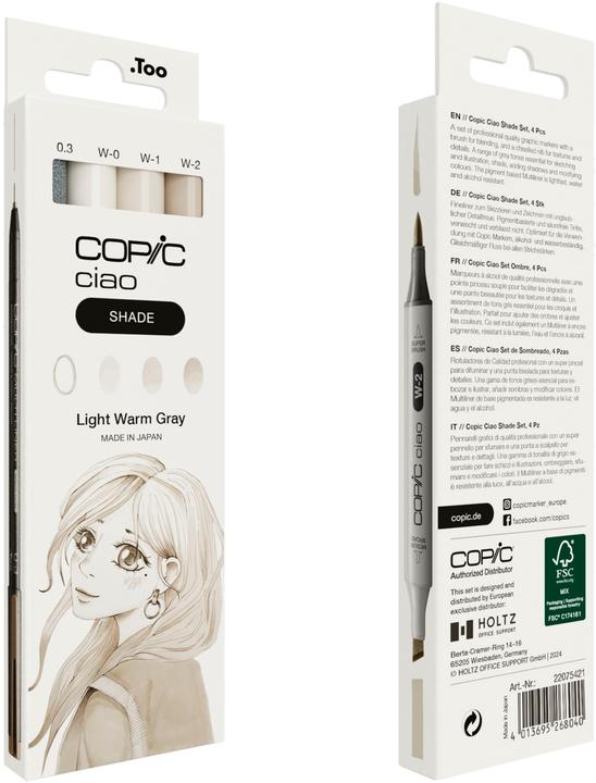 Image du produit Copic CIAO - Kit de marqueurs (Gris, 0.30 mm, 4 x)