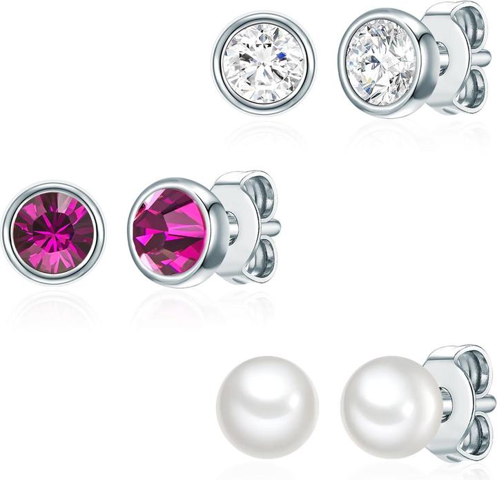 Produktbild Rafaela Donata Damen Sterling Silber verziert mit Kristallen von Swarovski® Süsswasser-Zuchtperle silber - 12540 (Sterling Silber)