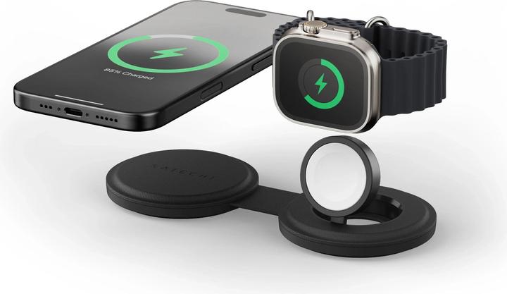 Immagine prodotto Satechi Caricabatterie wireless 2-in-1 OntheGo con Qi2 (15 W)