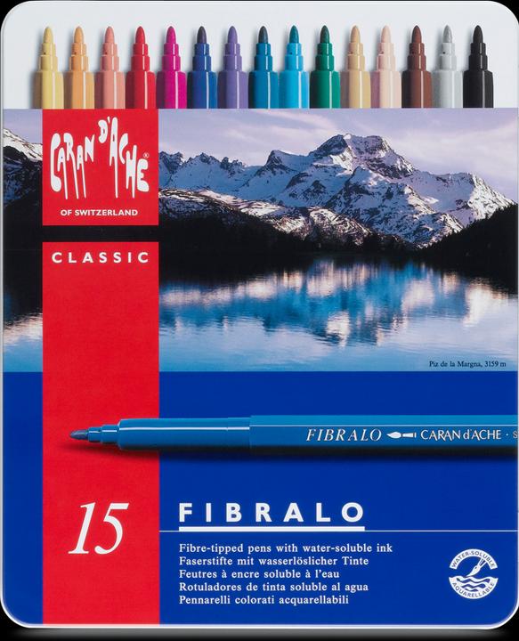Produktbild Caran d'Ache Fibralo Metallschachtel (Mehrfarbig, 15 x)