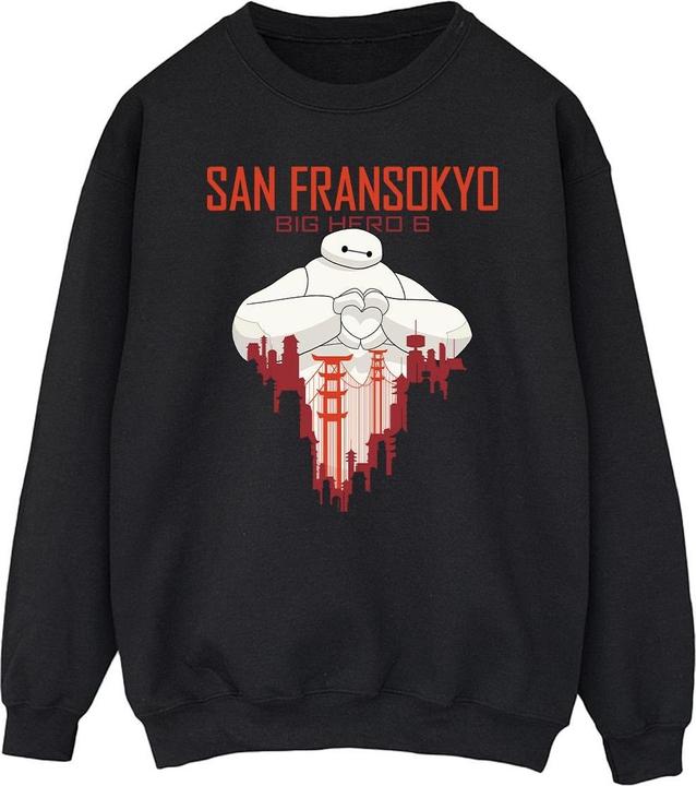 Disney Big Hero 6 Baymax San Fransokyo Heart Sweatshirt (S)