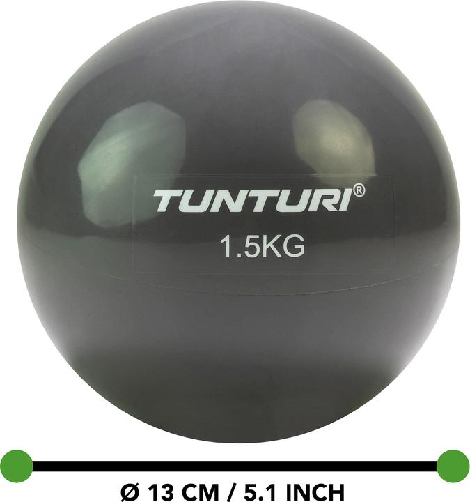 Tunturi Yoga und Pilates Toning Ball Anthrazit (1.50 kg, 130 mm)