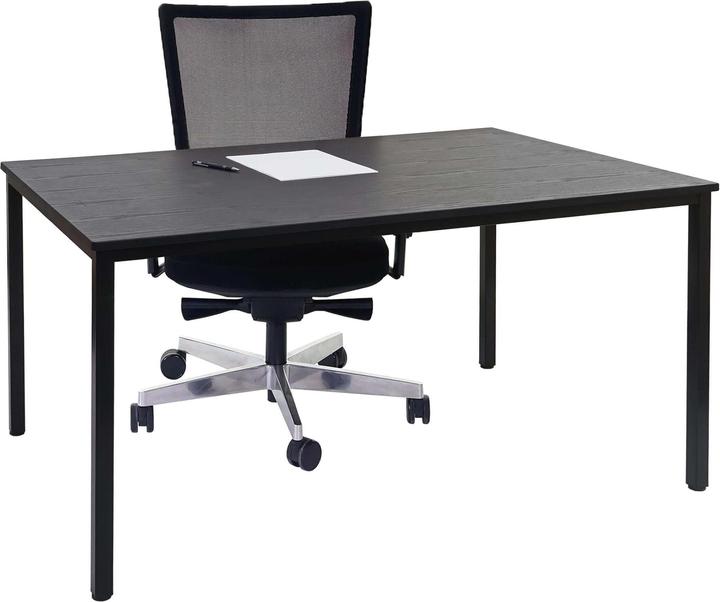 Produktbild Mendler Schreibtisch, Konferenztisch Bürotisch Seminartisch, 120x80cm MDF - schwarze Eiche-Optik (75 x 120 x 80 cm)