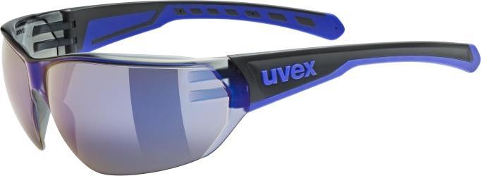 Uvex Sports Equate (black-blue matt, Mirror Blue)