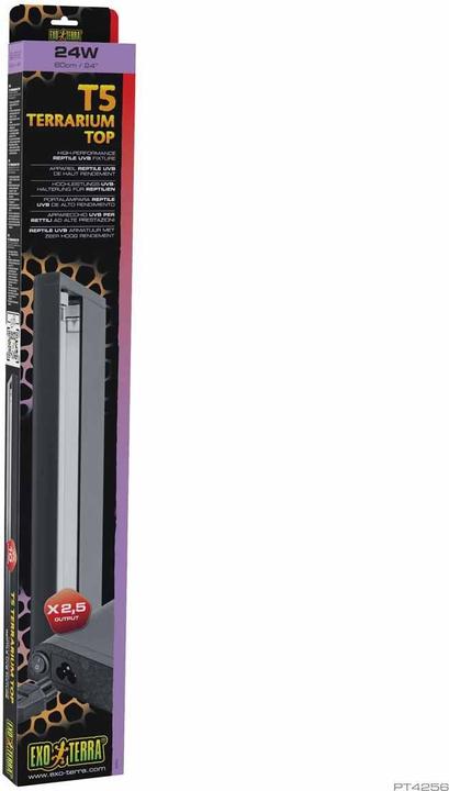 Image du produit Exo Terra Exoterra - T5 Terrarium Top Reptile UVB Fixture - 60cm / 24 / 24W (UVB)