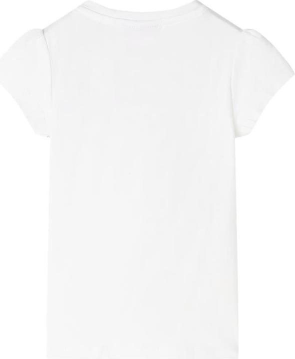 Actual product image VidaXL Children's T-shirt ecru 104,Material: 95 % cotton. 5 (104)
