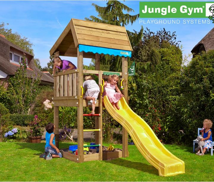 Actual product image Jungle Gym Wave slide short yellow