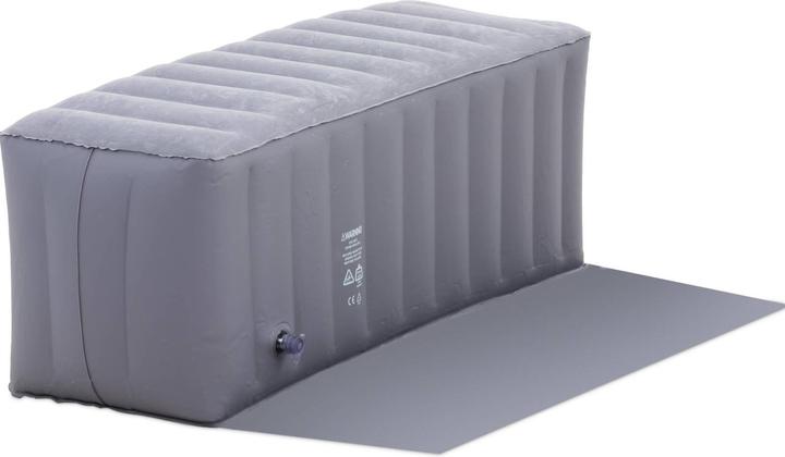 Produktbild Uniprodo aufblasbare Whirlpoolumrandung Jacuzzi Sitzerhöhung 110 x 40 x 43 cm grau