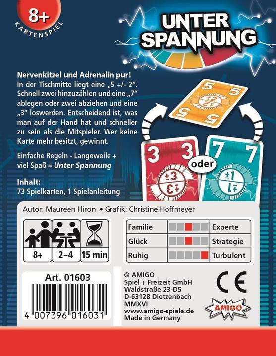 Actual product image Amigo Under voltage (German)