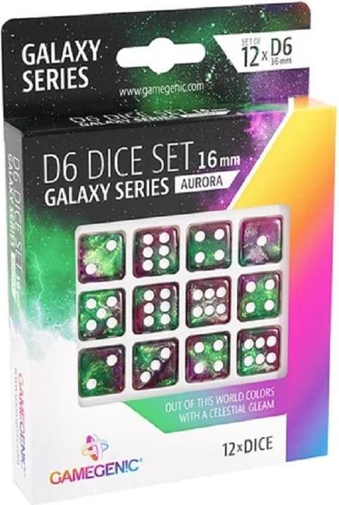 Produktbild Gamegenic Set de 12 Dés D6 - Galaxy Series : Aurora