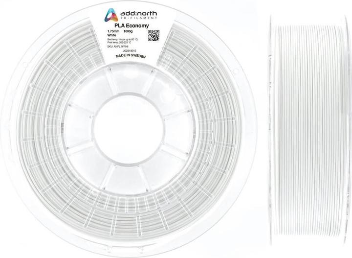 Image du produit Add North ADDNORTH PLA Économique 1000g Blanc (PLA, 1.75 mm, Blanc)