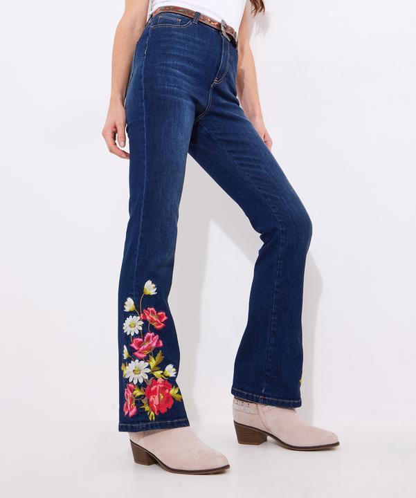 Actual product image Joe Browns Floral Embroidered Bootcut Jeans (46)