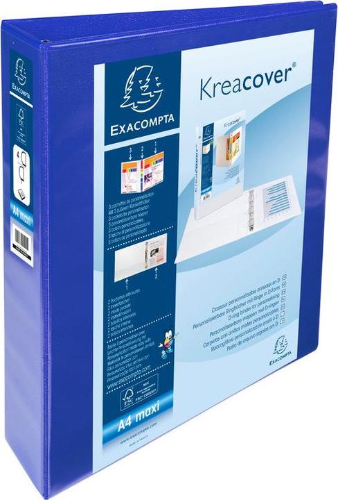 Produktbild Exacompta Ringbuch A4+ PVC/PU 4-Ring 50mm Rücken 78mm (A4+, 78 mm, 1 Stück)