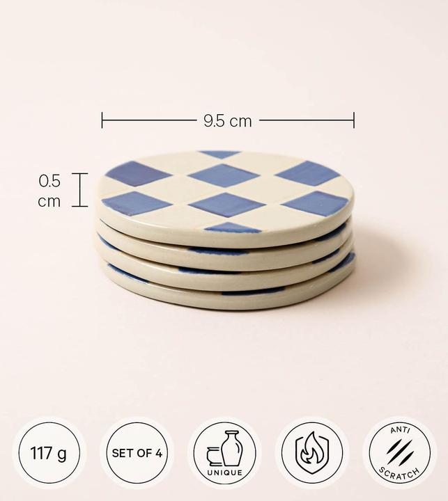 Produktbild Esmée Set Keramikuntersetzer (4 x, Glasuntersetzer)