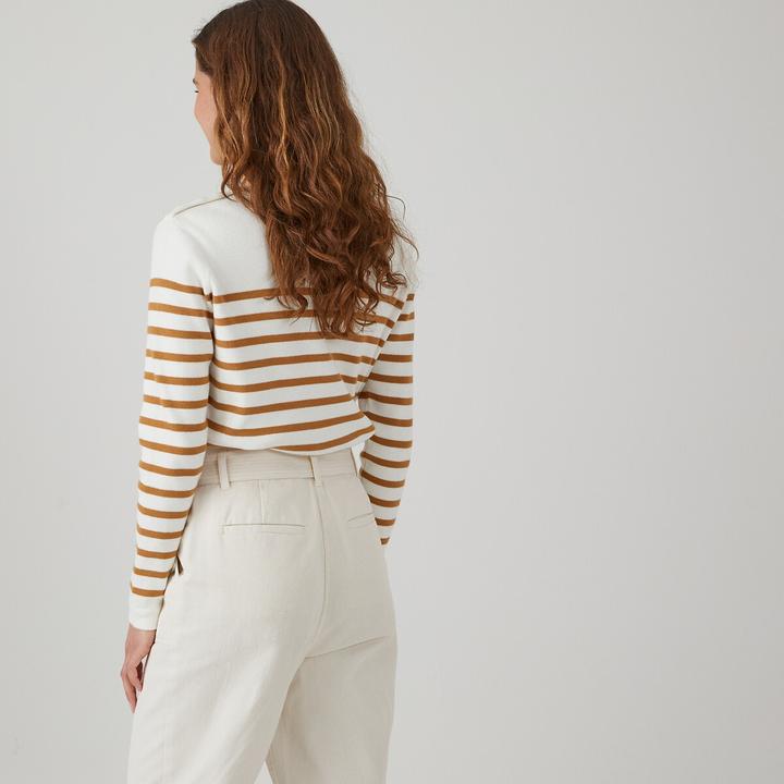 Produktbild La Redoute Collections Matrosenpullover aus Bio-Baumwolle (S)