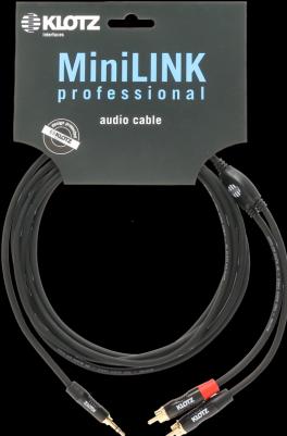 Produktbild Klotz Klinke 3,5 mm - RCA (Cinch) x2 6 m schwarzes Kabel (6 m, Cinch)